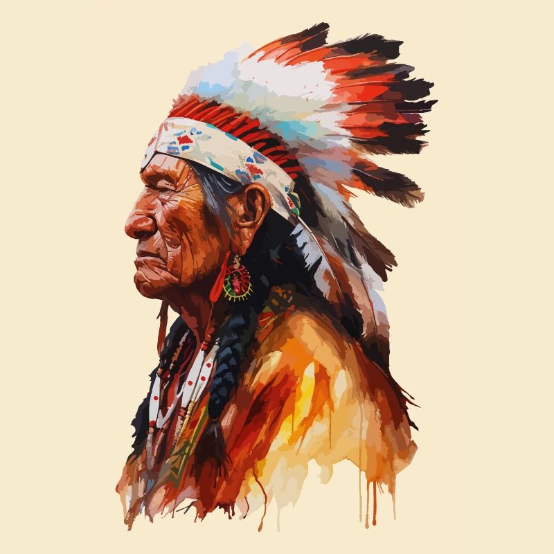 Chef amérindien Tribu amérindienne Apache Sioux