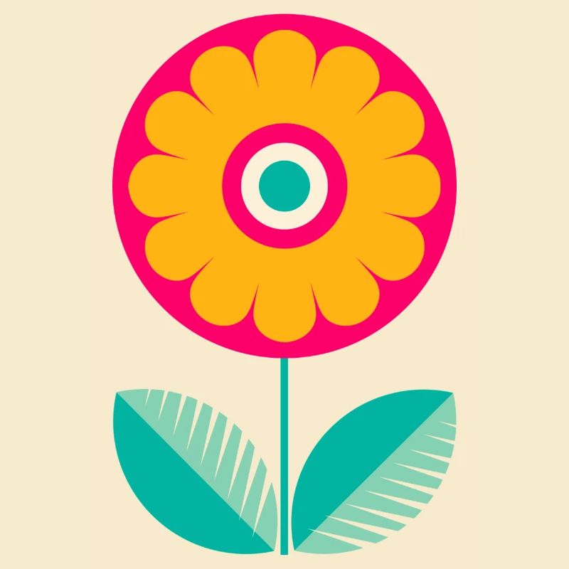 Fleur colorée mignonne
