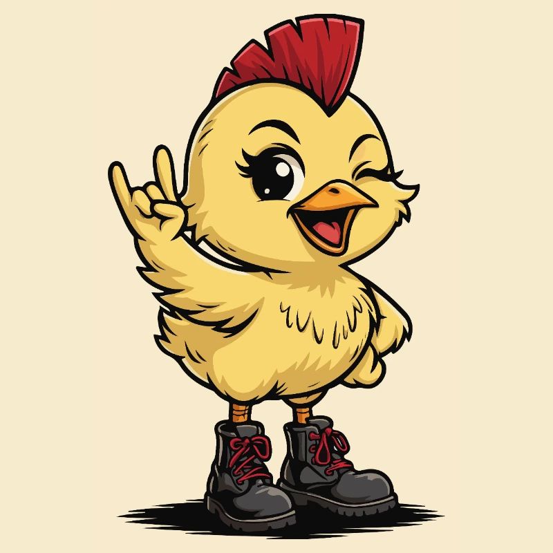 Punk Rock Chick avec des bottes