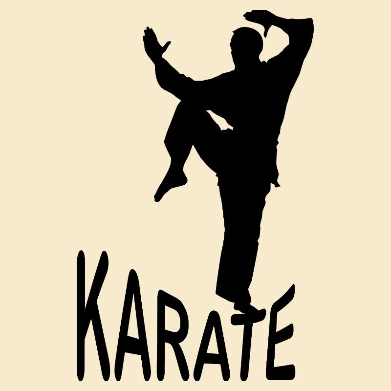 Silhouette de karaté – Kiai Pose | Conception minimale du Dojo