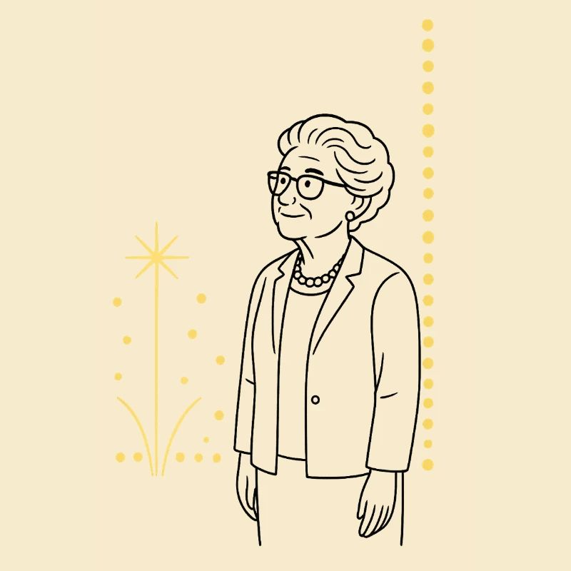 Mamie dans le feu d’artifice