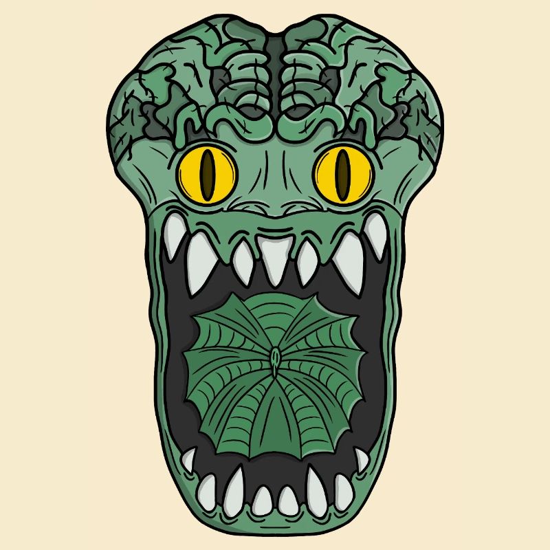 Émeraude Grotesque Croc Créature