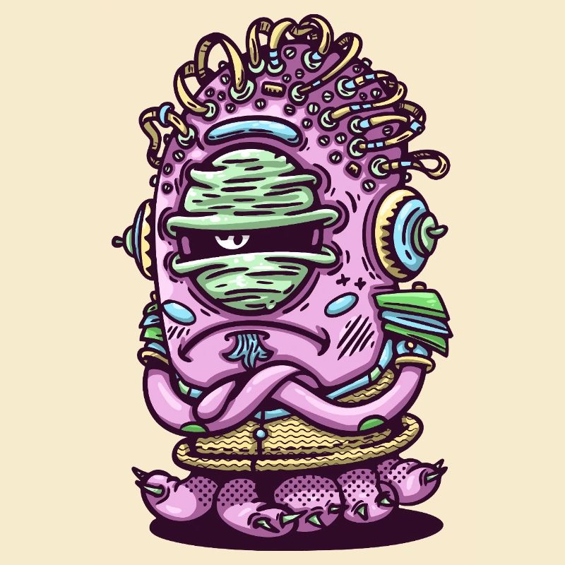 Space Pink Alien Creature