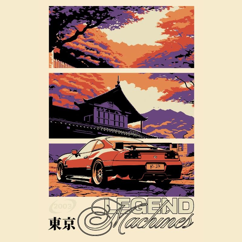 Sunset Skyline Triptych Car Legend