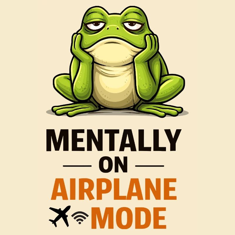 Frosch im Flugzeugmodus-Meme