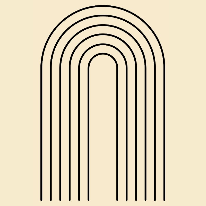Minimalist line composition in black