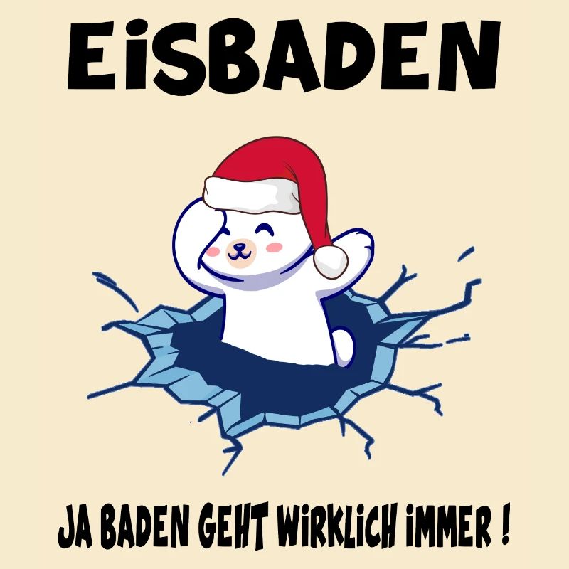 Eisbader-Eisbär Eisbad Winterschwimmer Winterbad