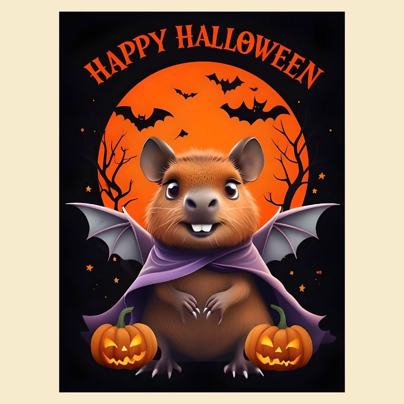 Halloween Capybara Geist Geschenkidee