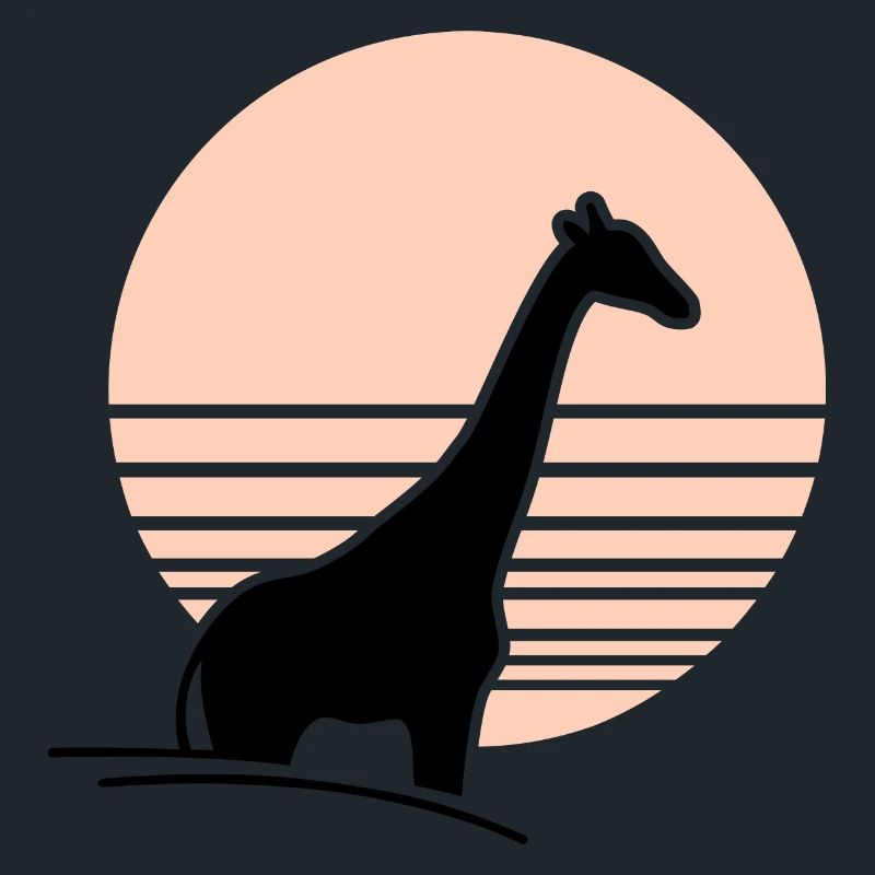 Giraffe vor Sonne