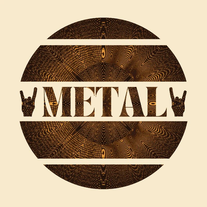 Heavy metal explosion in rust brown