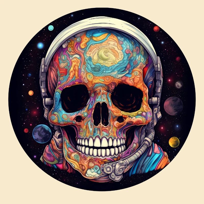 Psychedelic Space Skull