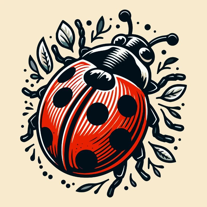 LADYBUG LADYBUG FLYING DOTS INSECT LUCK