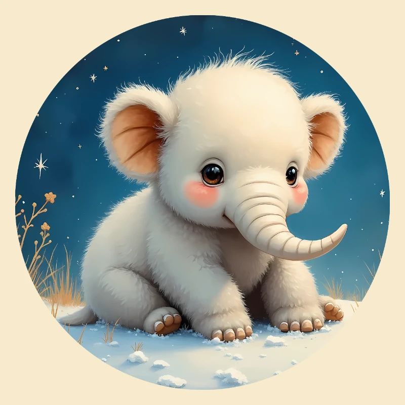 Bébé Éléphant sur le Sable