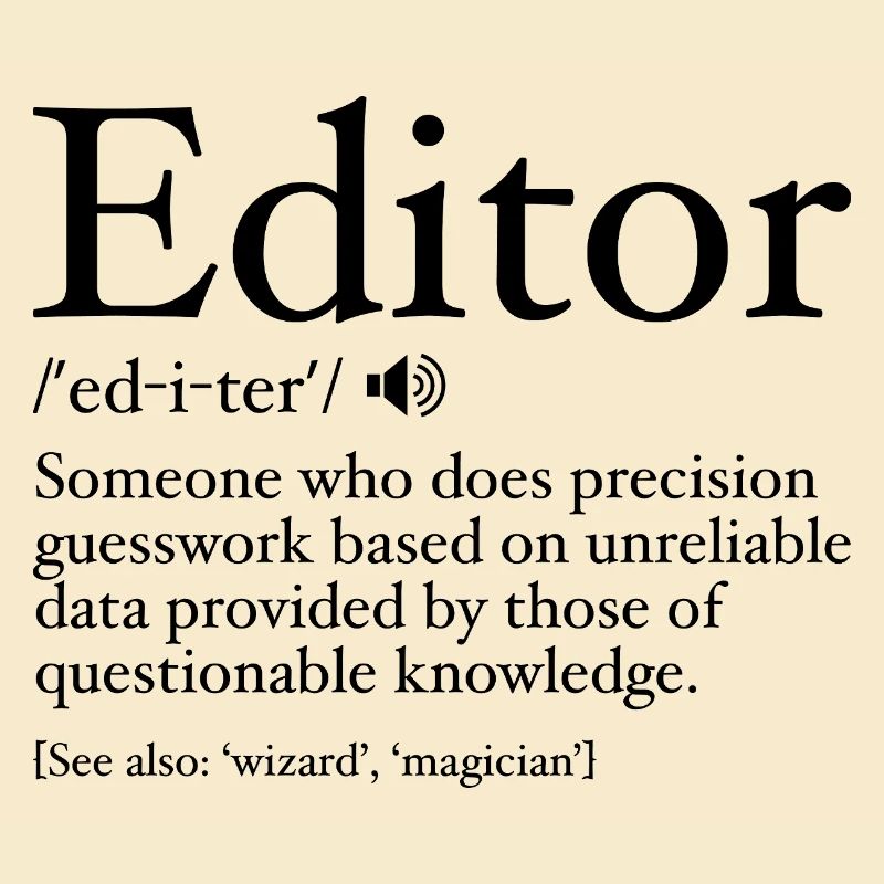 Lustige Editor-Definition Editor-Definition - Editor