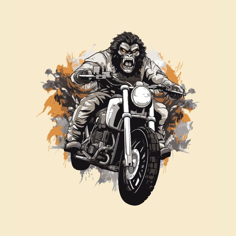 Motorrad Gorilla Biker
