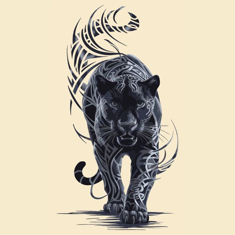 Schwarzer Panther Großkatze