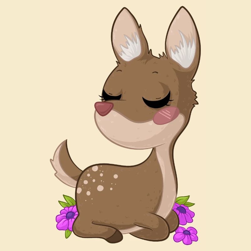 Dreaming cartoon deer