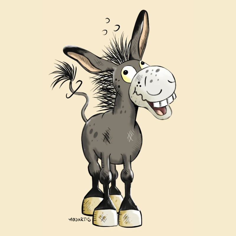 Witziger Esel
