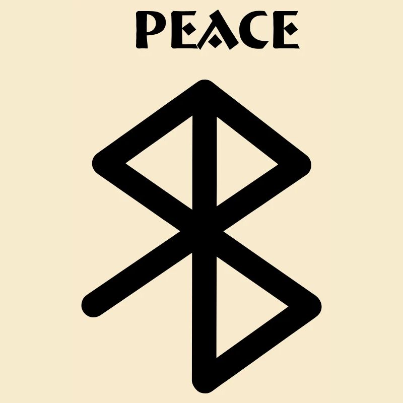 Peace Viking Runen mit Text PEACE
