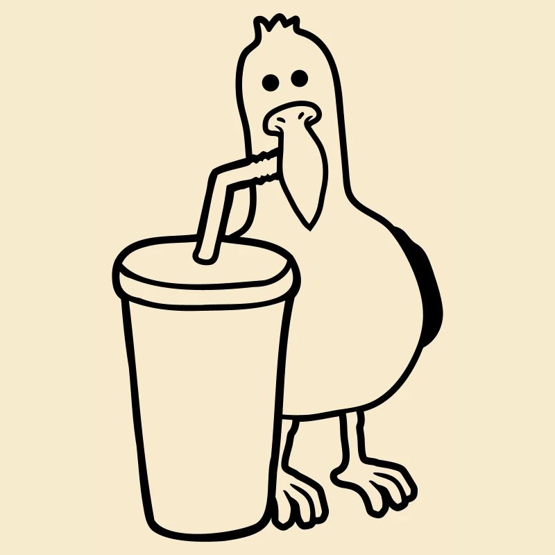 Cola Getränk Möwe trinkt