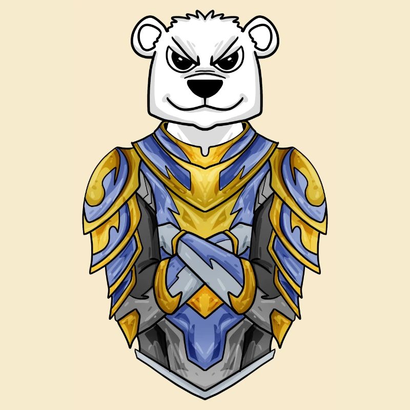 Ritter Eisbär cool Bär Polarbär