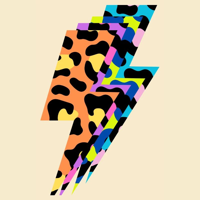 Lightning léopard multicolore