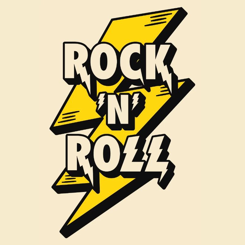 Elektrisierendes Rock'n'Roll-Lightning-Design
