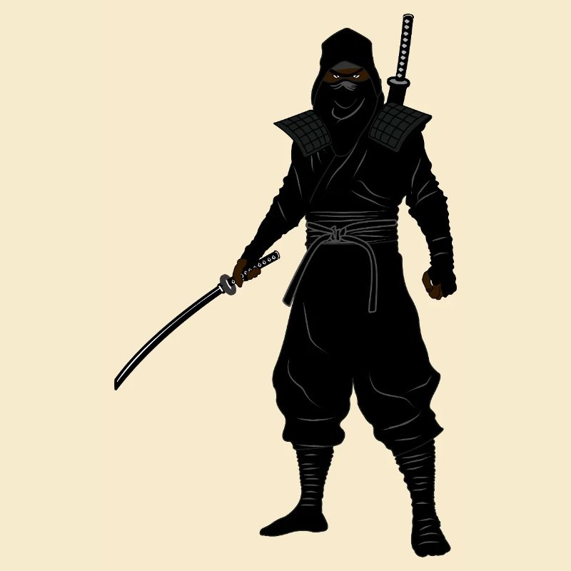 Position de combat ninja à deux bras