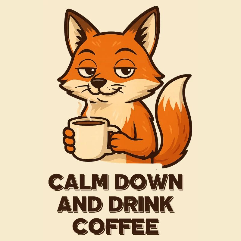 Café Fox Chill Mode Espresso Design Animaux