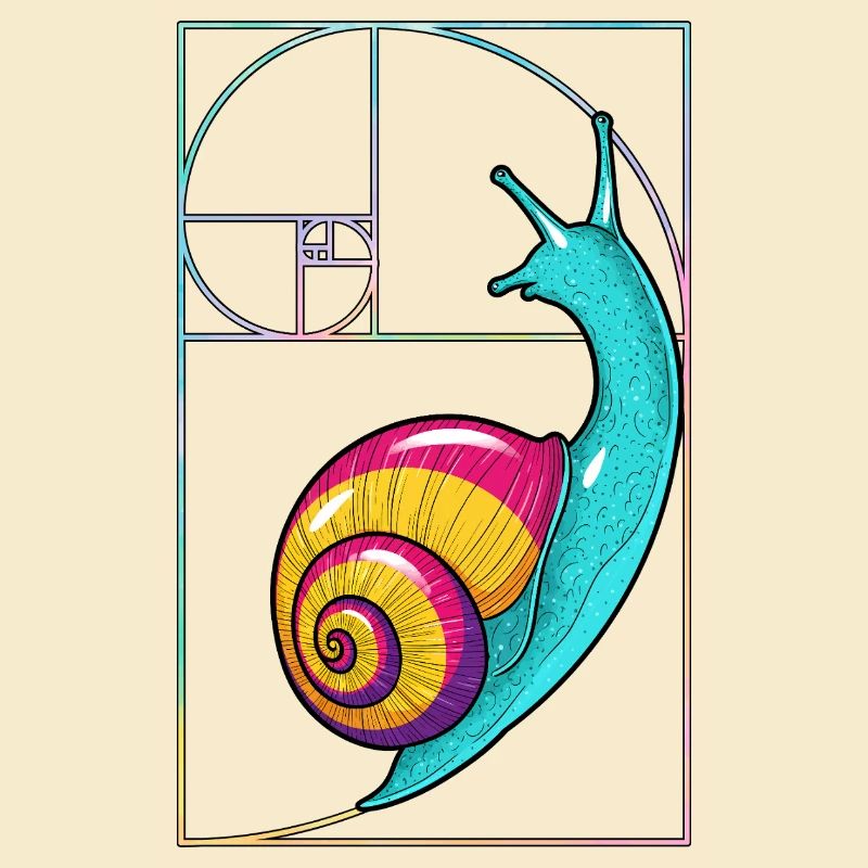Escargot spiralé de Fibonacci