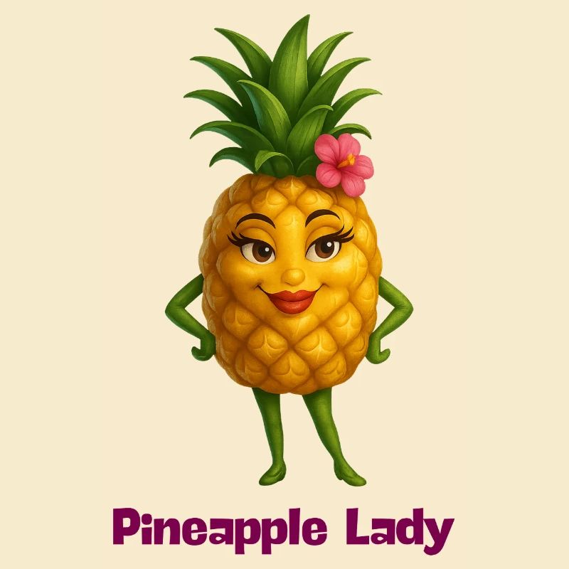 Dessin animé de la Dame Ananas