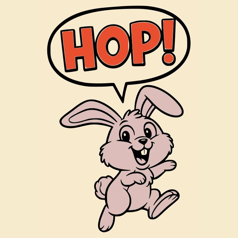 HOP! Hase Springen Comic Action Vektor