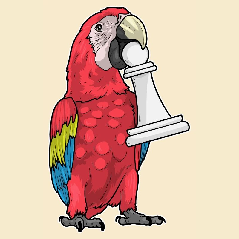 Papagei Schachfigur Bauer Schach