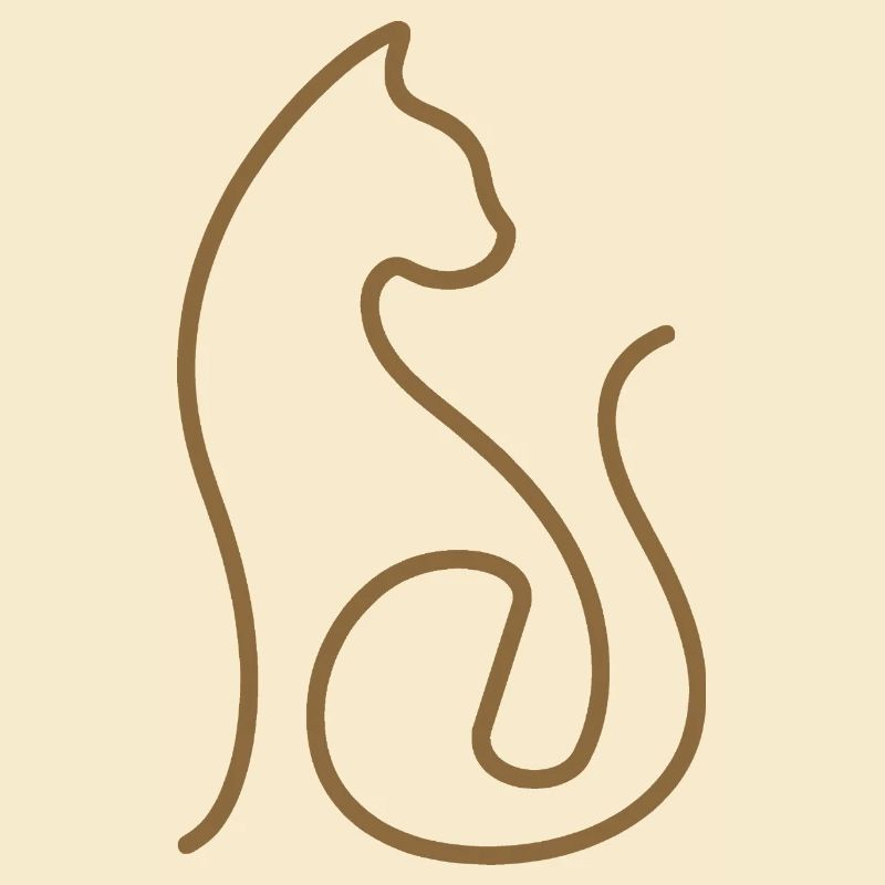 Katze Linienkunst Katzen Design