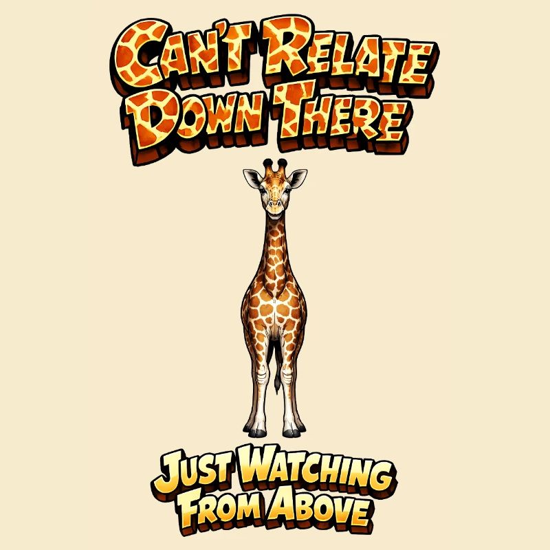 Giraffe über Meme Tee