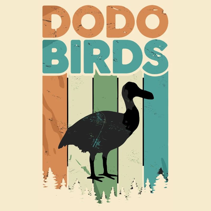 Dodo Birds Retro Vintage Extinct Bird