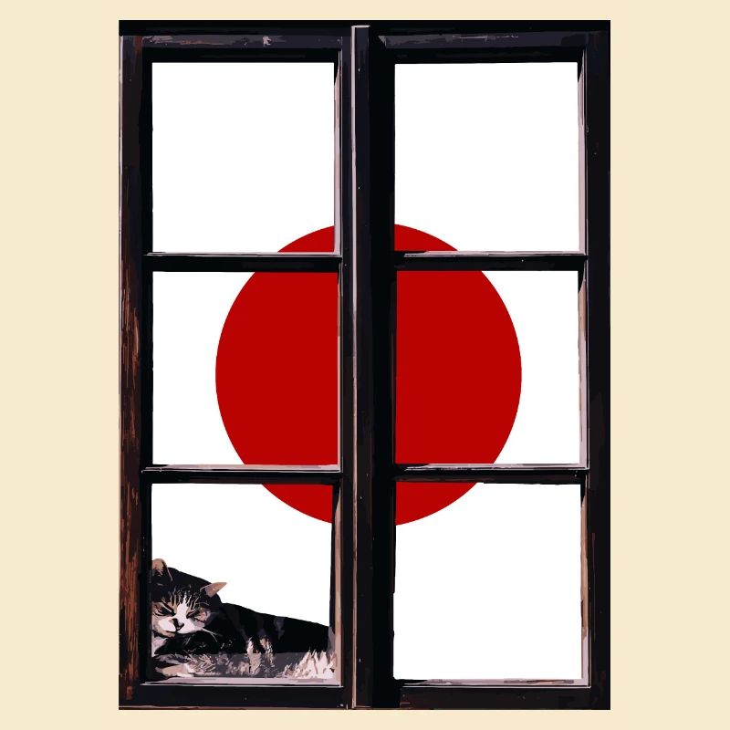 Drapeau du Japon utilisé Look Nihon drapeau japonais