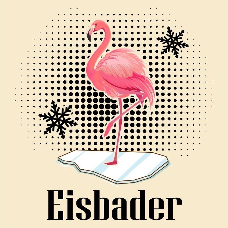 Eisbader-Flamingo Eisbad Winterschwimmer