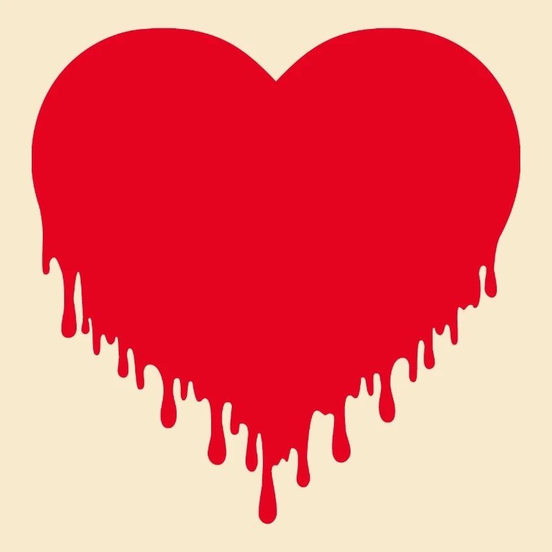 Dripping Heart Red