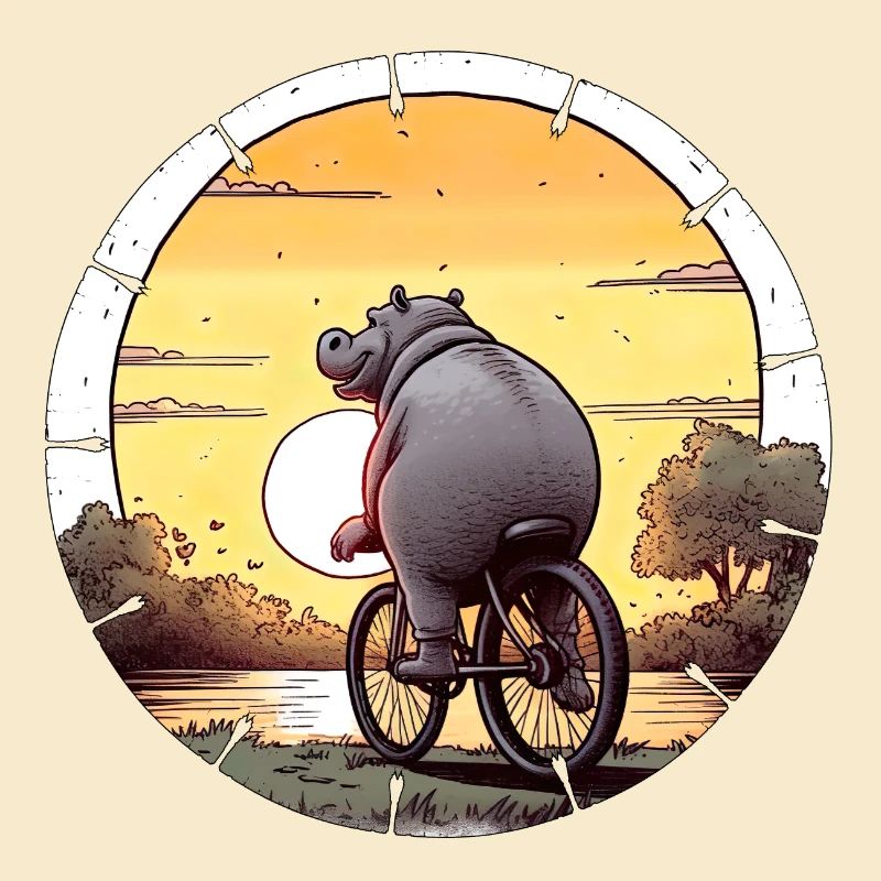 Le vélo, pas un passe-temps pour les hippopotames