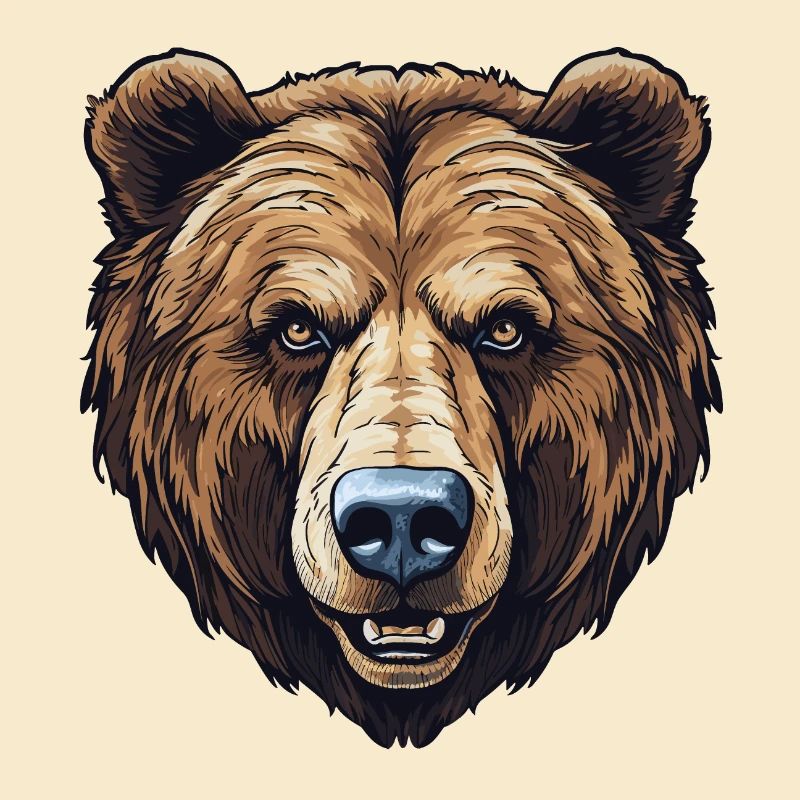 Visage d’ours brun - Ami à fourrure