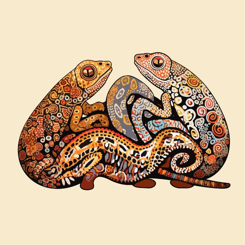 Leopard Gecko - Luminous Symphony