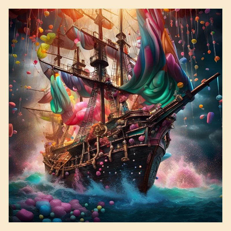 Süßigkeiten-Piratenschiff
