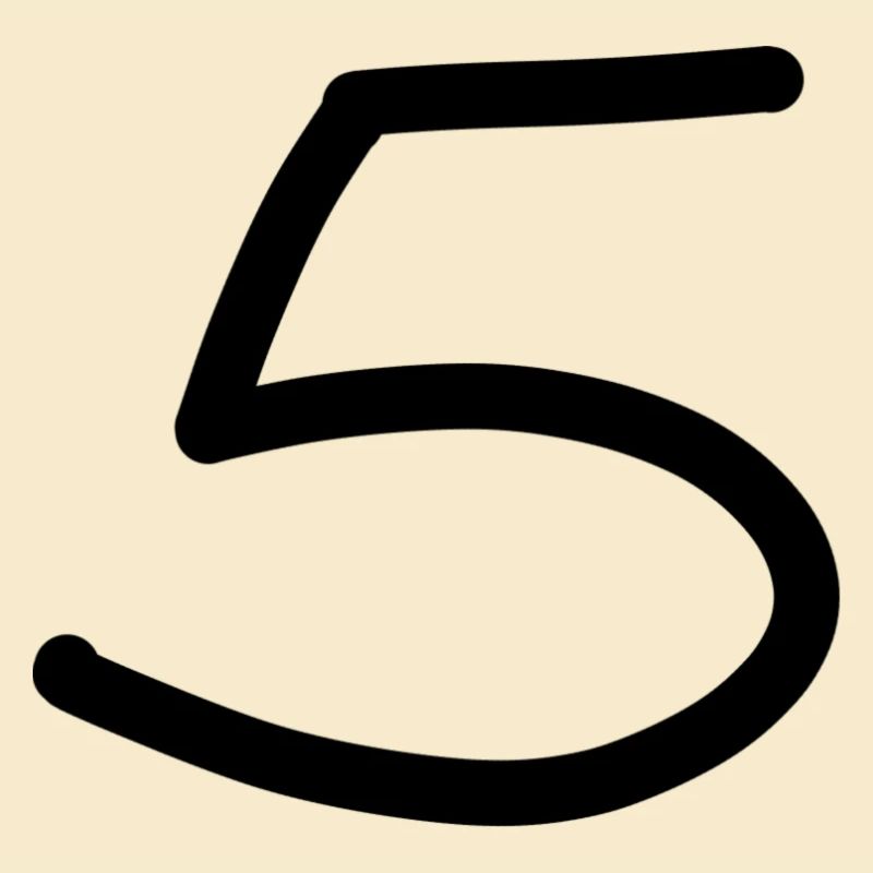 5 cinq chiffres anniversaire noir