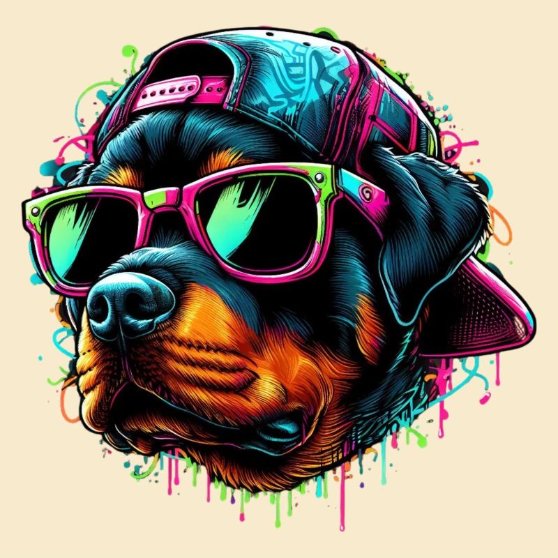 Rottweiler Grafitti Keep Cool