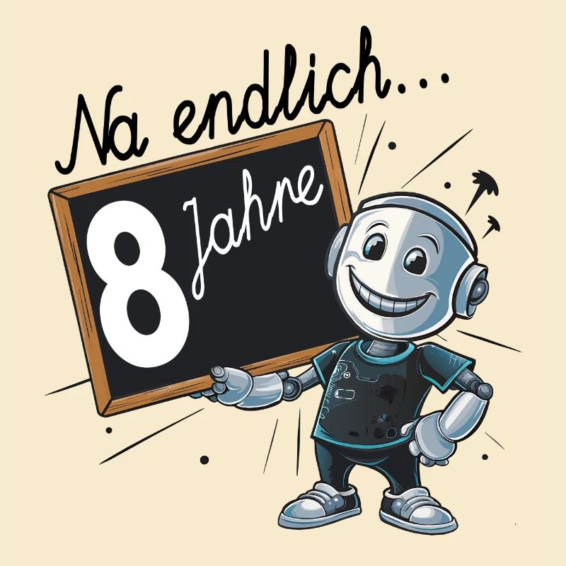 achter Geburtstag, 8. Geburtstag kleiner Roboter
