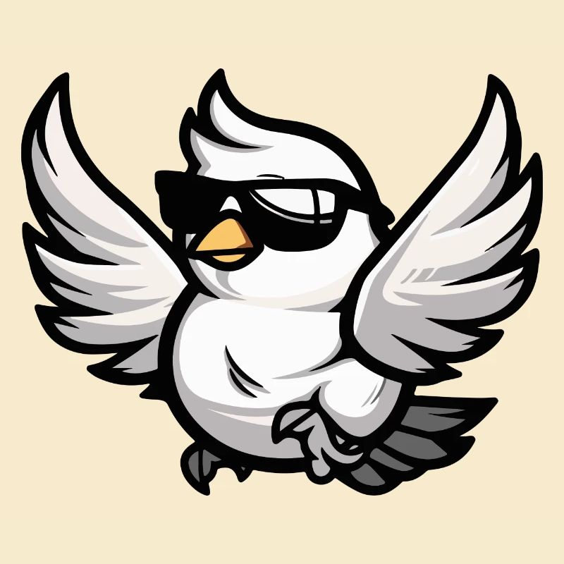 Taube Vogel Comic Cool