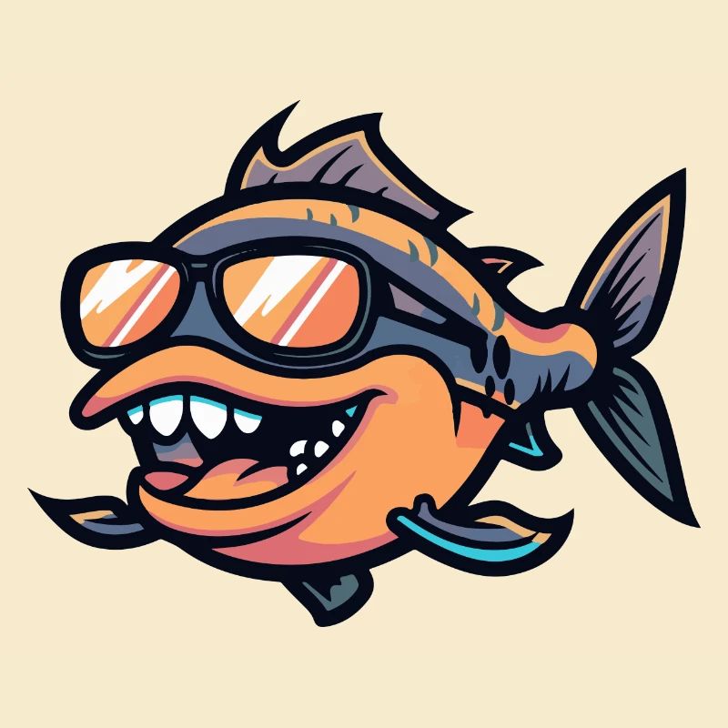 Piranha Fish Comic Cool