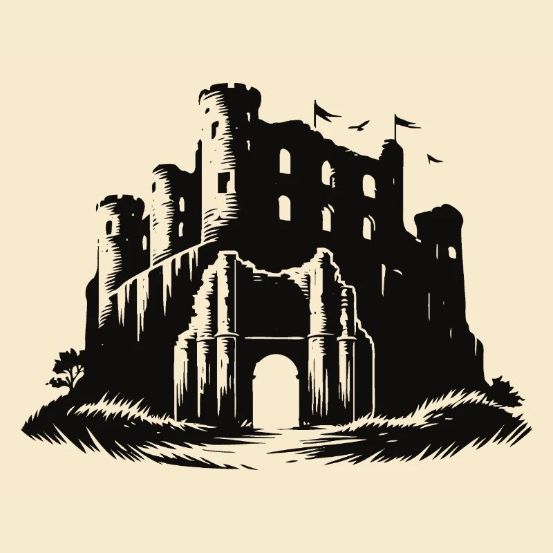 Mysterious ruins, past for explorers