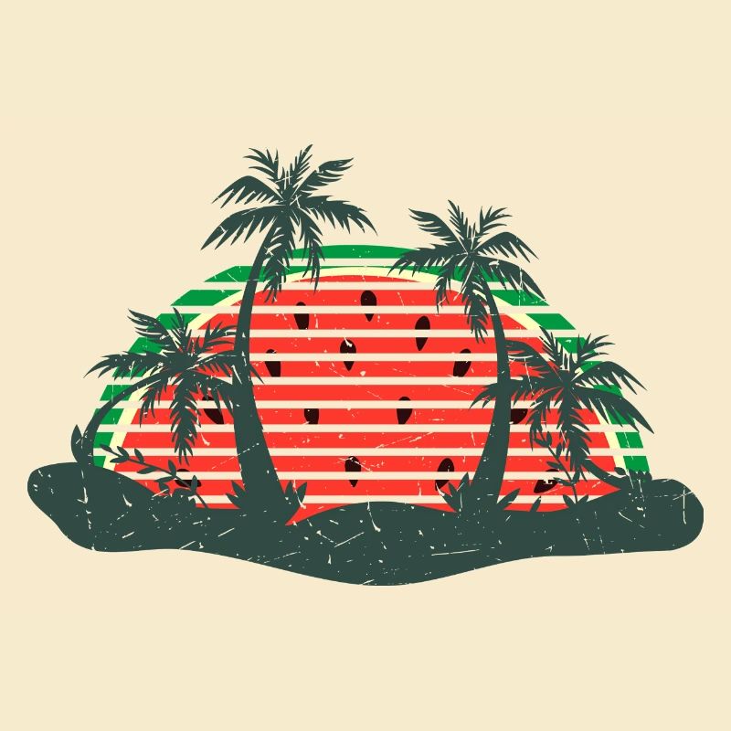 Coucher de soleil d’été de pastèque